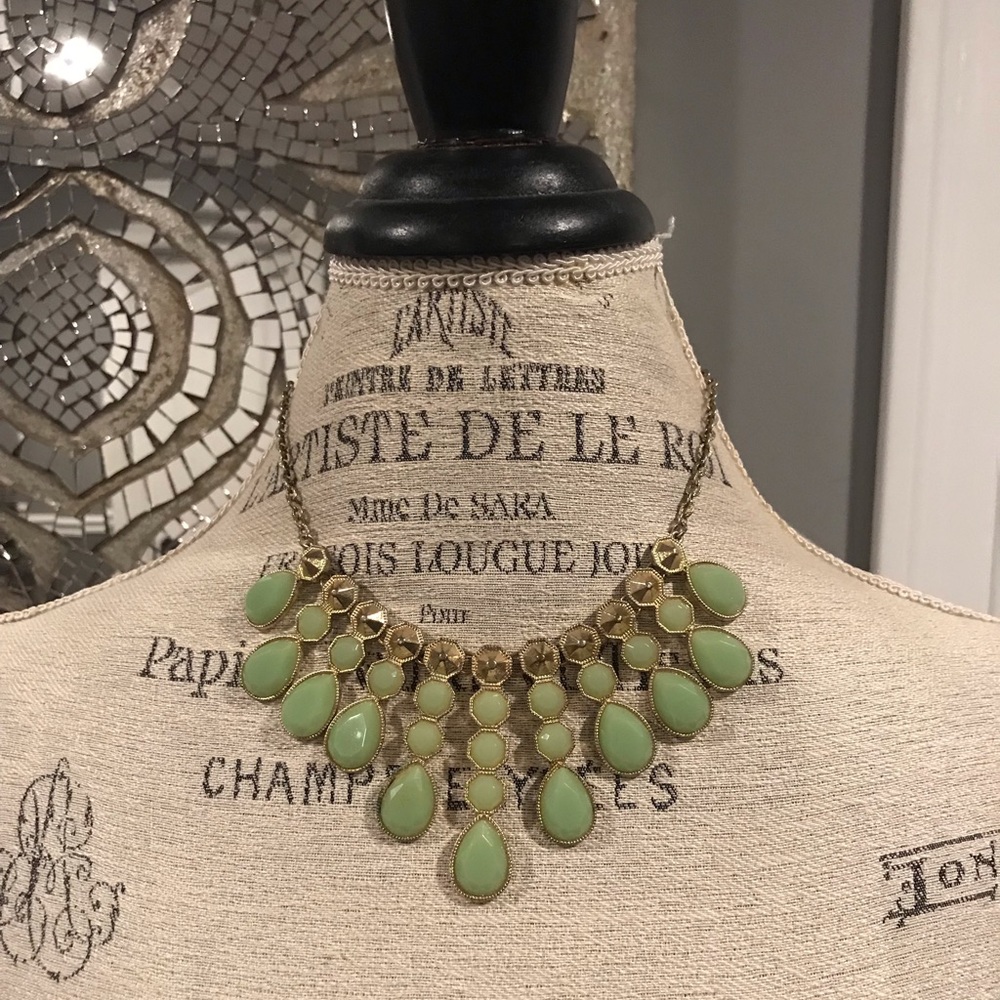 Green Statement Necklace